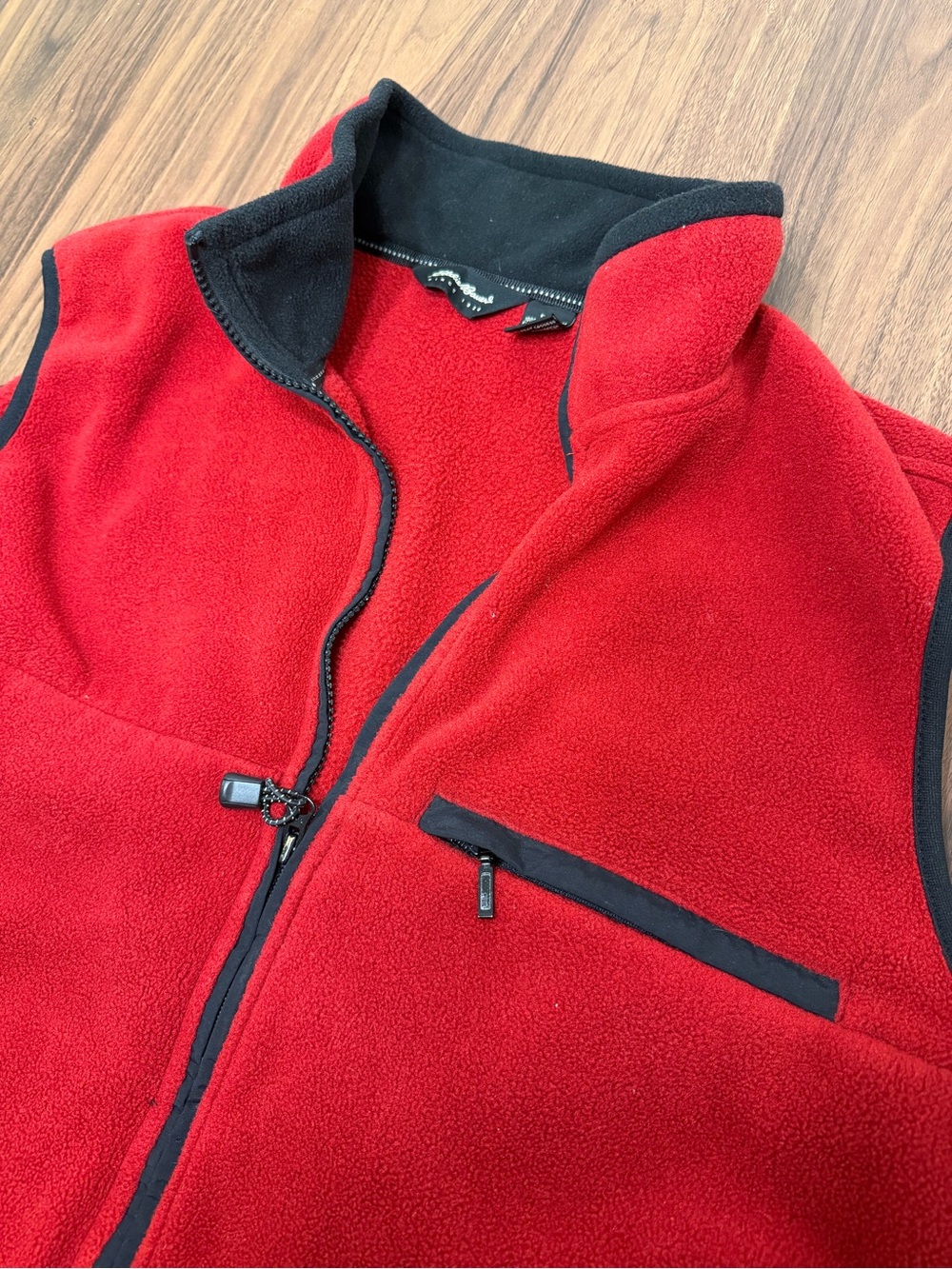 Eddie Bauer Red Fleece with Black Trim